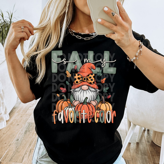 FALL IS MY FAV COLOR GNOME - DTF TRANSFER