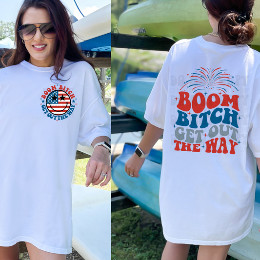 BOOM GET OUT THE WAY W/POCKET - DTF TRANSFER