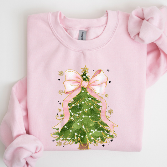 PINK BOW TREE - DTF TRANSFER