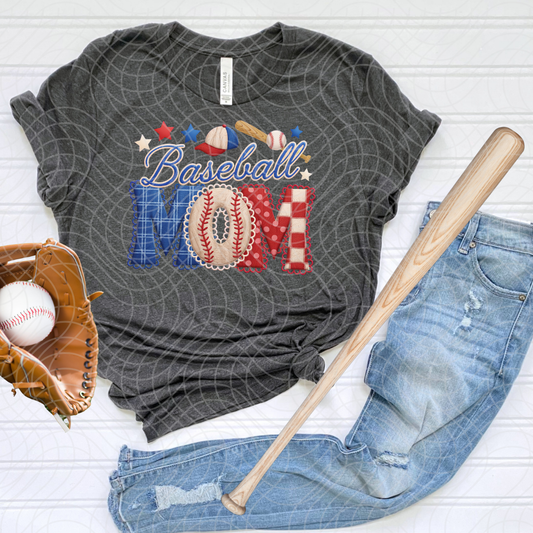 BASEBALL QUILT MOM  - DTF TRANSFER