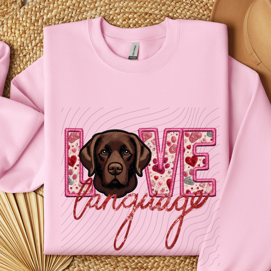 LAB - BROWN, FAUX EMBROIDERY & FAUX SEQUINS - DTF TRANSFER