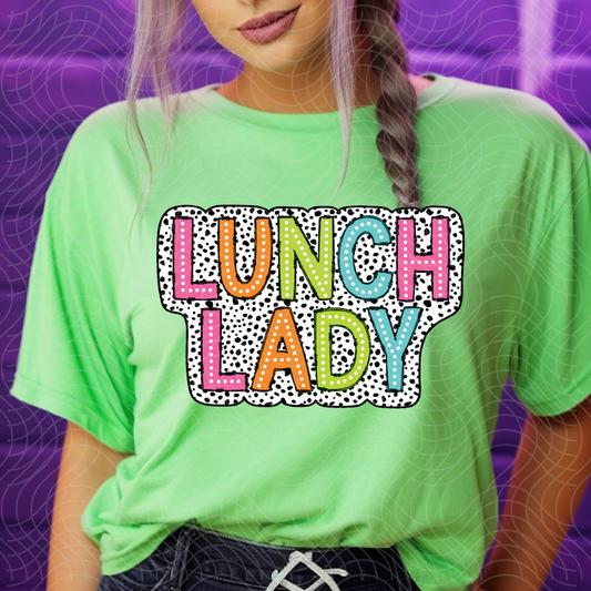 POLKA DOT LUNCH LADY - DTF TRANSFER