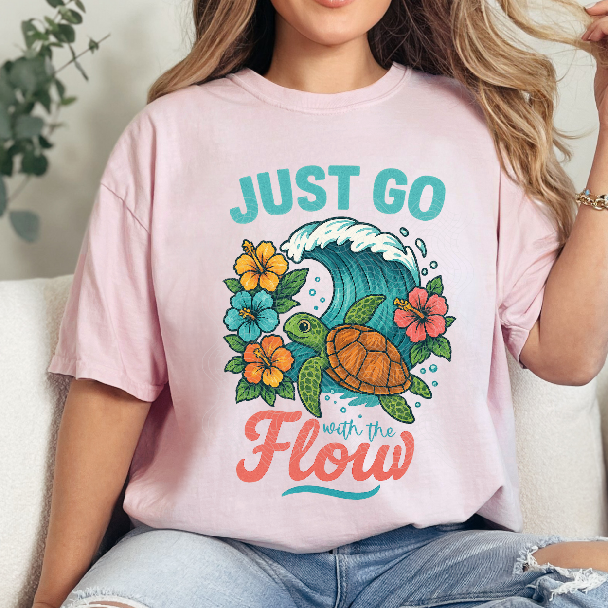JUST GO WITH THE FLOW - DTF TRANSFER