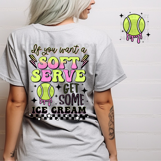 SOFT SERVE TENNIS W/POCKET - DTF TRANSFER