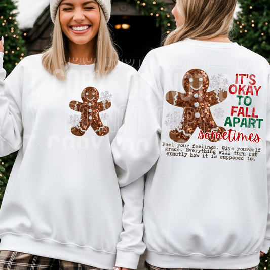 IT'S OKAY TO FALL APART W/ POCKET - DTF TRANSFER