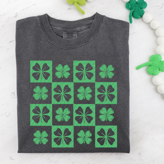 CLOVER GRID - DTF TRANSFER