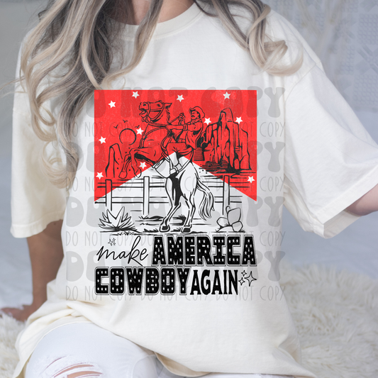 MAKE AMERICA COWBOY AGAIN - DTF TRANSFER