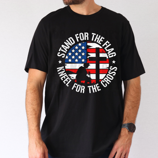 STAND FOR THE FLAG WHITE - DTF TRANSFER