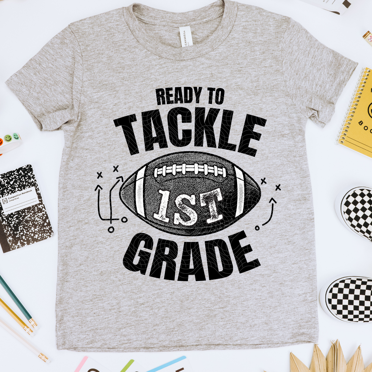 TACKLE FIRST GRADE, BLK - DTF TRANSFER