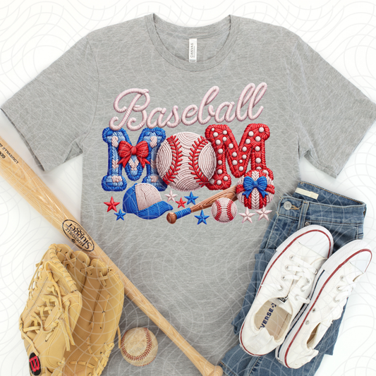 BASEBALL MOM FAUX YARN - DTF TRANSFER