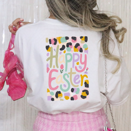 HAPPY EASTER LEOPARD - DTF TRANSFER