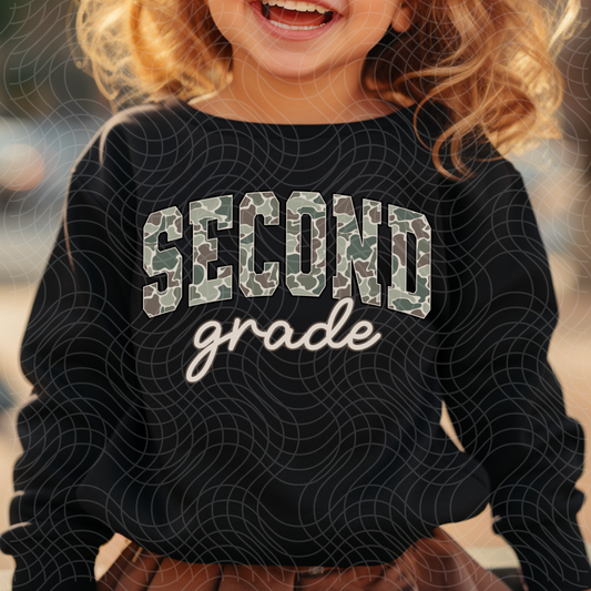 SECOND GRADE CAMO - DTF TRANSFER
