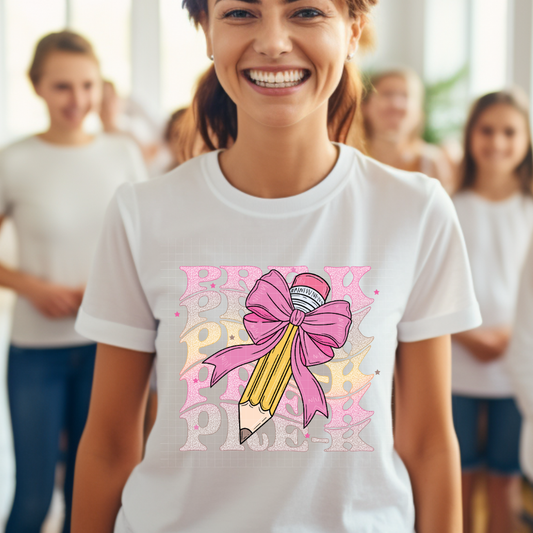 PRE-K BOW PENCIL - DTF TRANSFER
