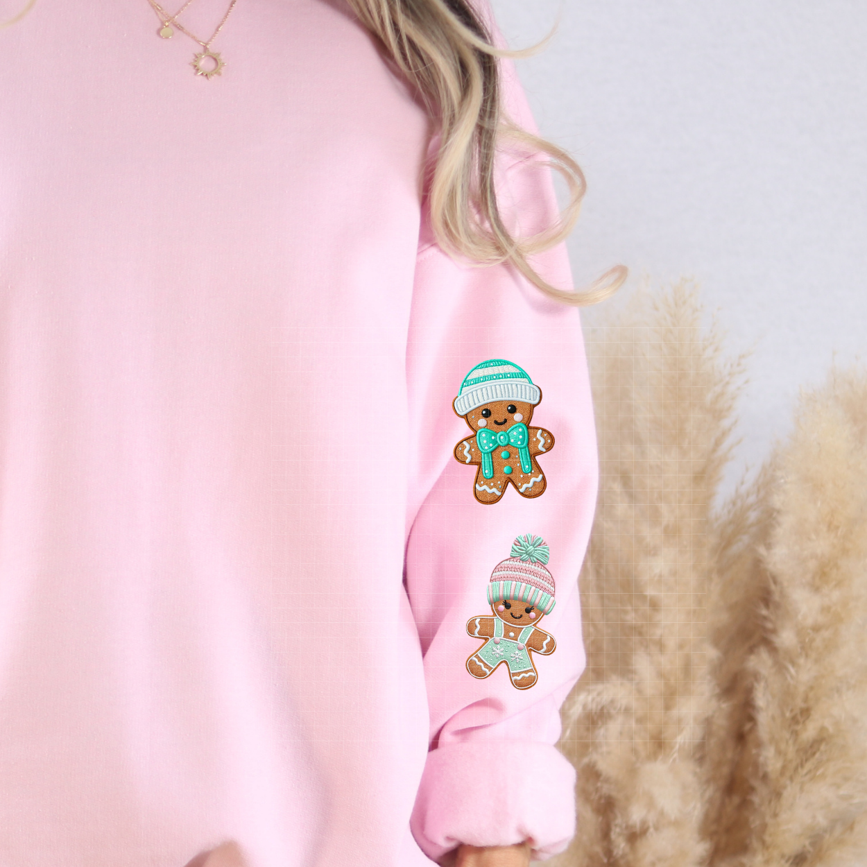 GIRL GINGERBREAD FAUX EMBROIDERY - DTF TRANSFER