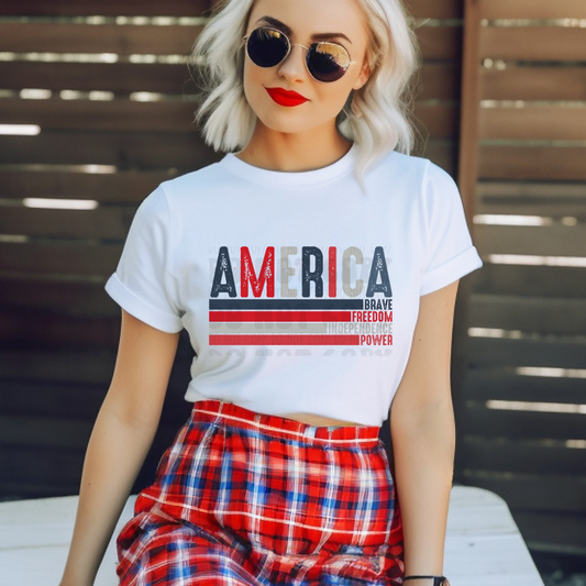 AMERICA STACKED - DTF TRANSFER