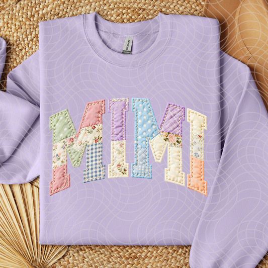 MIMI FAUX PATCH EMBROIDERY - DTF TRANSFER