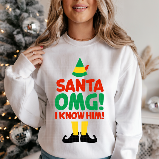 SANTA I KNOW HIM ELF - DTF TRANSFER