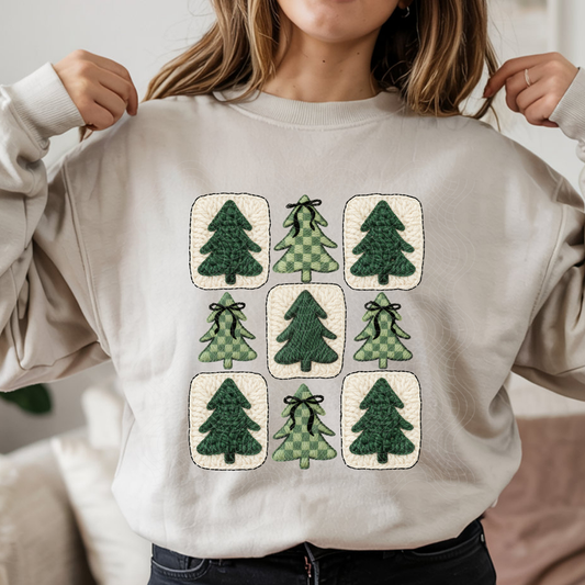 TREE GRID FAUX YARN - DTF TRANSFER