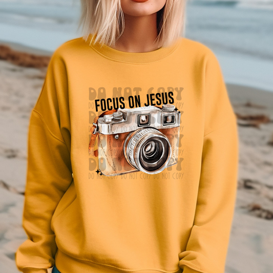 FOCUS ON JESUS BLK TXT - DTF TRANSFER