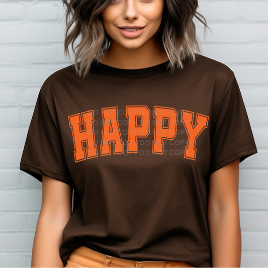 ORANGE HAPPY - DTF TRANSFER
