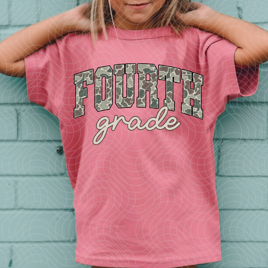 FOURTH GRADE CAMO - DTF TRANSFER