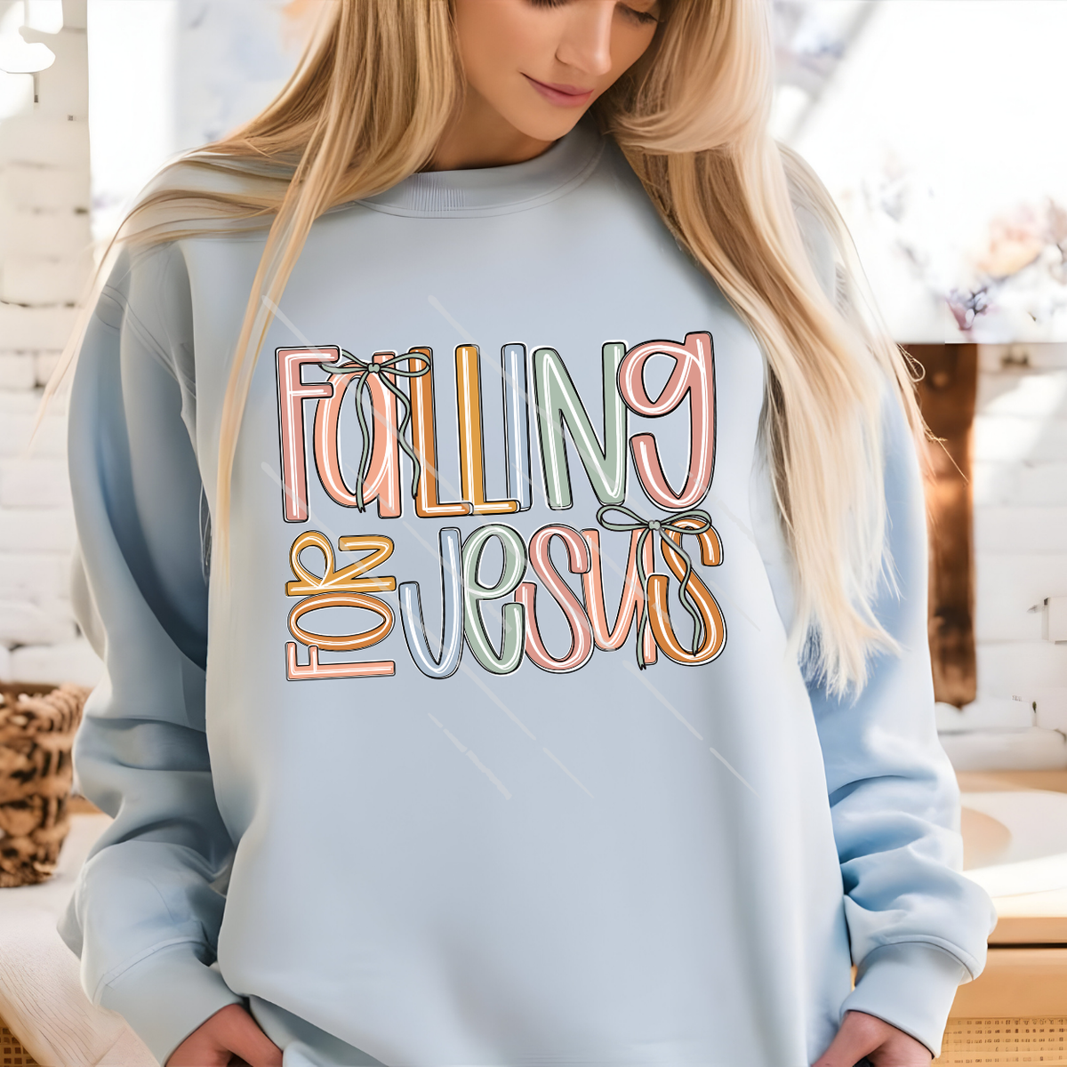 FALLING FOR JESUS - DTF TRANSFER
