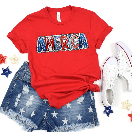 AMERICA DOTTED - DTF TRANSFER