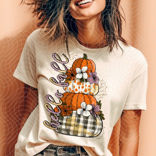 HELLO FALL/ PUMPKINS - DTF TRANSFER