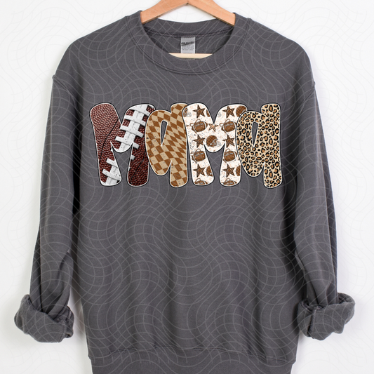FOOTBALL MAMA DISTRESSED - DTF TRANSFER