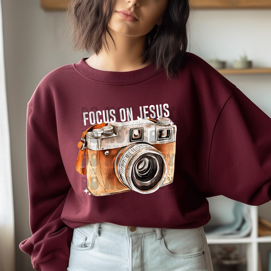 FOCUS ON JESUS WHT TXT - DTF TRANSFER