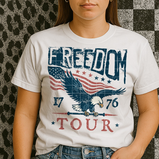 FREEDOM TOUR DARK BLUE - DTF TRANSFER