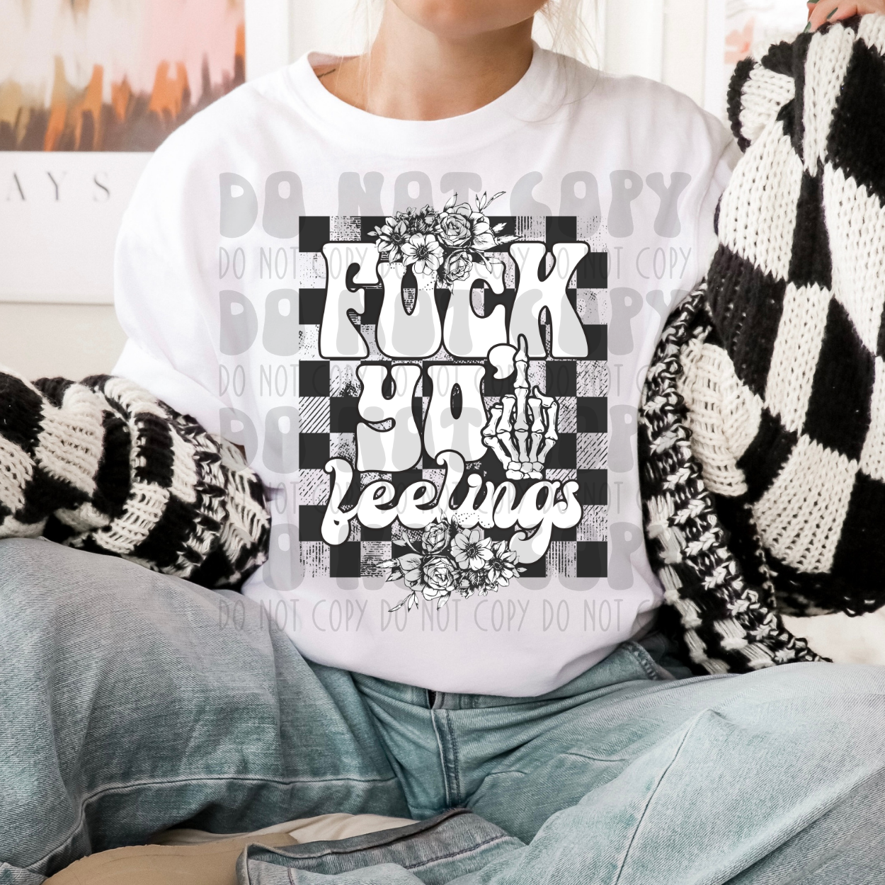 YO FEELINGS BLACK - DTF TRANSFER
