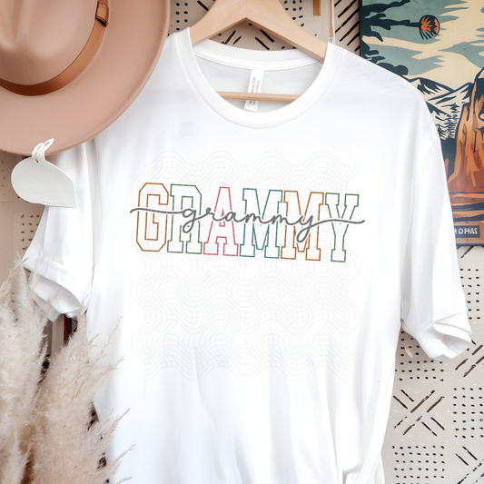 GRAMMY VARSITY WITH SCRIPT COLOR - DTF TRANSFER
