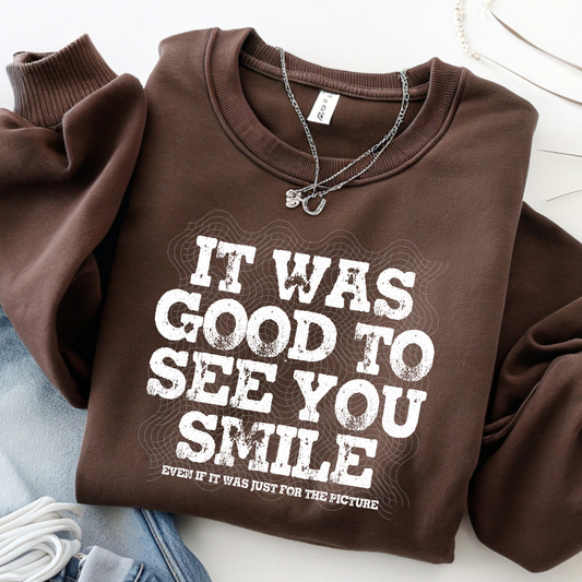 SEE YOU SMILE WHT DISTRESS - DTF TRANSFER