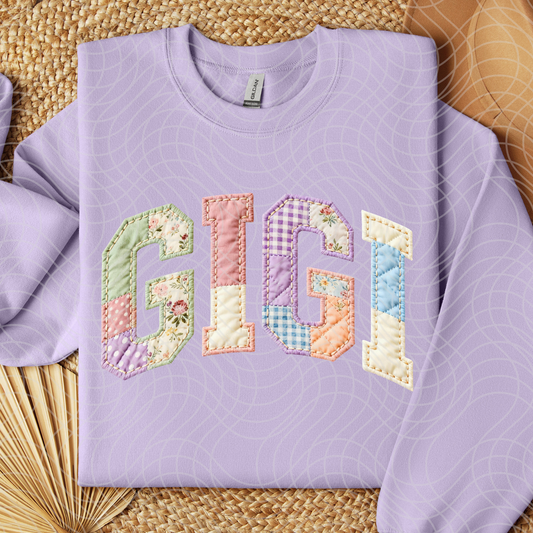 GIGI FAUX PATCH EMBROIDERY - DTF TRANSFER