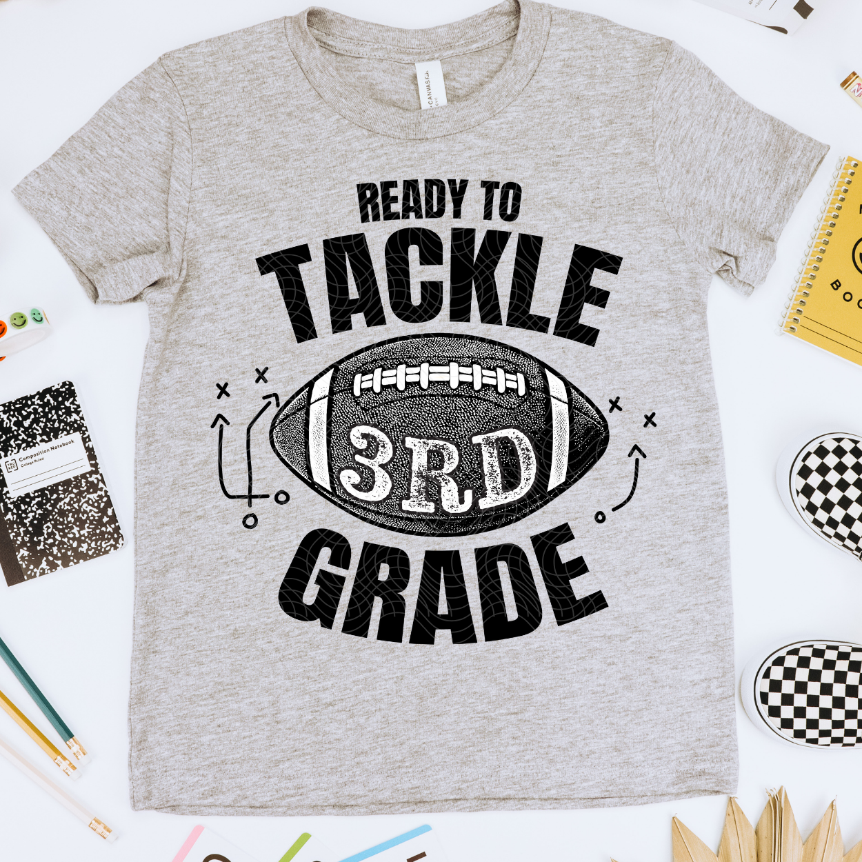 TACKLE THIRD GRADE, BLK - DTF TRANSFER