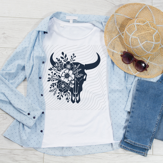 FLOWER BULL - DTF TRANSFER