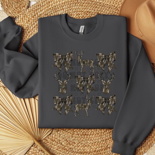 COQUETTE CAMO BOW, STANDING DEER, BOW - DTF TRANSFER