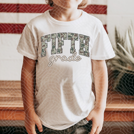 FIFTH GRADE CAMO - DTF TRANSFER
