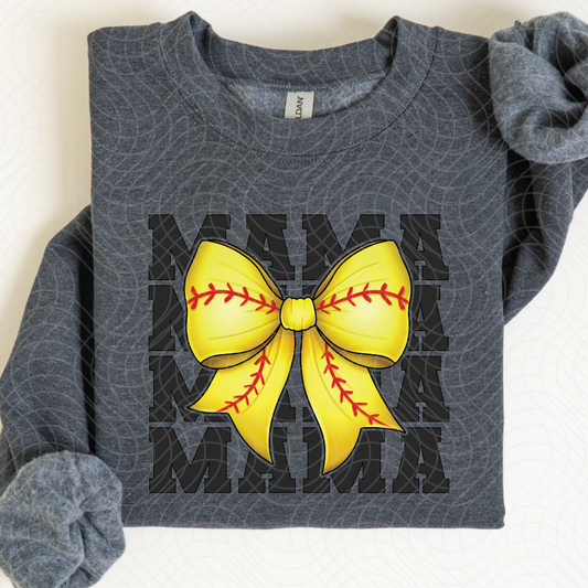 SOFTBALL MAMA STACKED - DTF TRANSFER