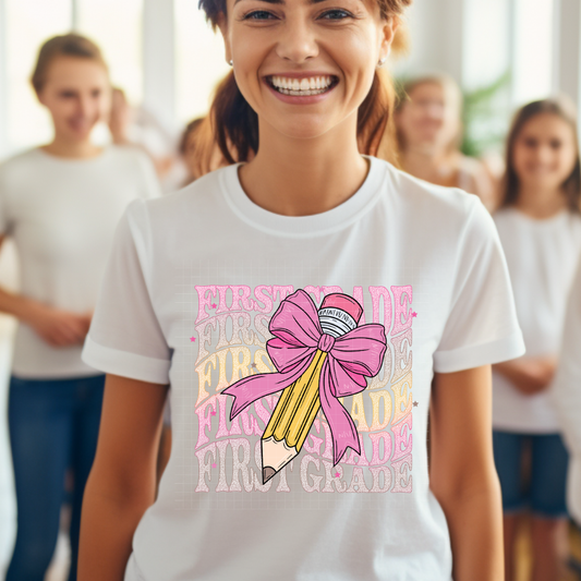 1ST GRADE BOW PENCIL - DTF TRANSFER