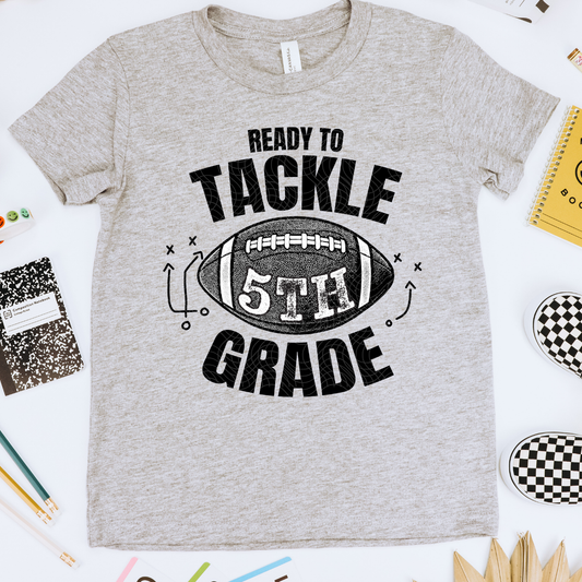TACKLE FIFTH GRADE, BLK - DTF TRANSFER