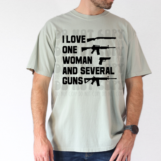 LOVE ONE WOMAN BLK - DTF TRANSFER
