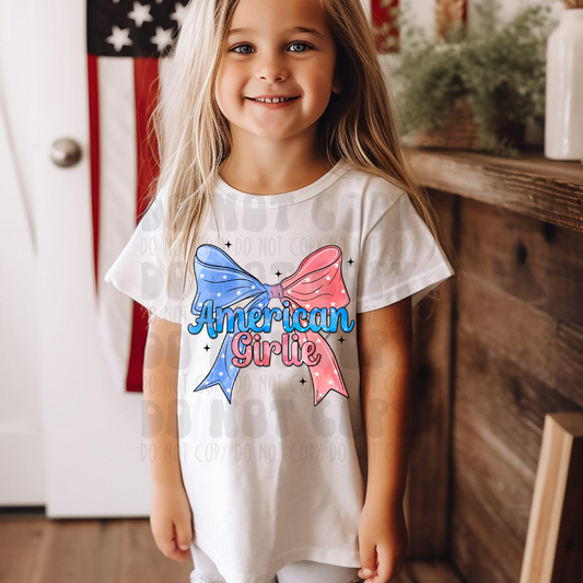 AMERICAN GIRLIE BOW - DTF TRANSFER