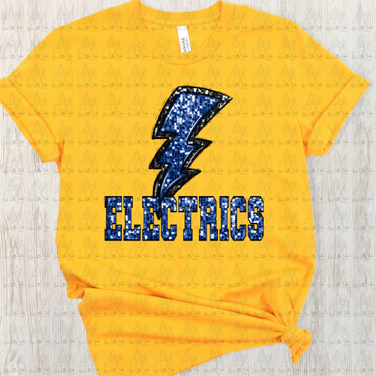 ELECTRICS MASCOT - FAUX SEQUINS - DTF TRANSFER