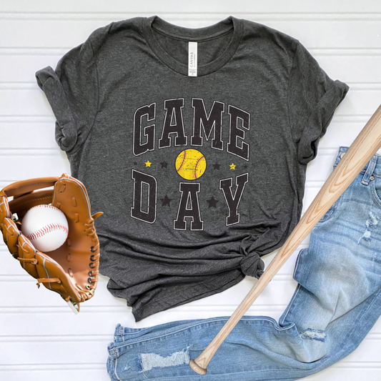 GAME DAY DISTRESSED SOFTBALL - DTF TRANSFER