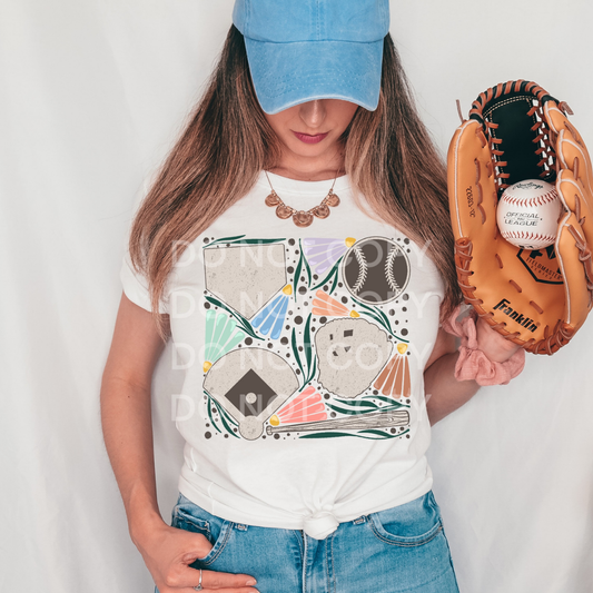 BASEBALL RETRO COLLAGE - DTF TRANSFER