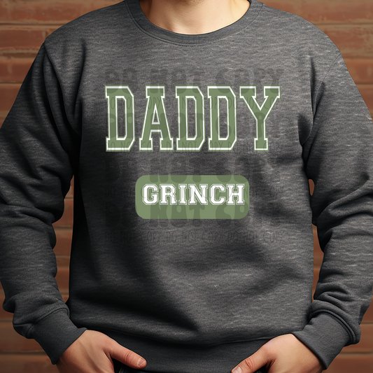 DADDY GRINCH VARSITY GREEN - DTF TRANSFER