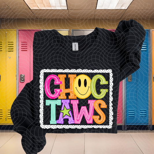 CHOCTAWS POLKA DOT FRAME - DTF TRANSFER