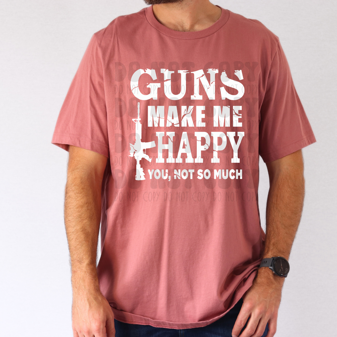 MAKE ME HAPPY WHT - DTF TRANSFER